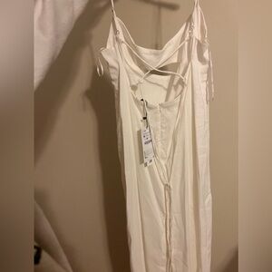 Zara white cutout dress